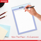 Pastel Theme Designer A4 Paper Sheets – 90 GSM Writing Paper – One Side Ruled & One Side Blank – For School Projects, Assignments, Office Use & Printing