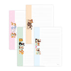 Cartoon Theme A4 Paper Sheets Designer – 90 GSM Writing Paper – One Side Ruled & One Side Blank – For School Projects, Assignments, Office Use & Printing