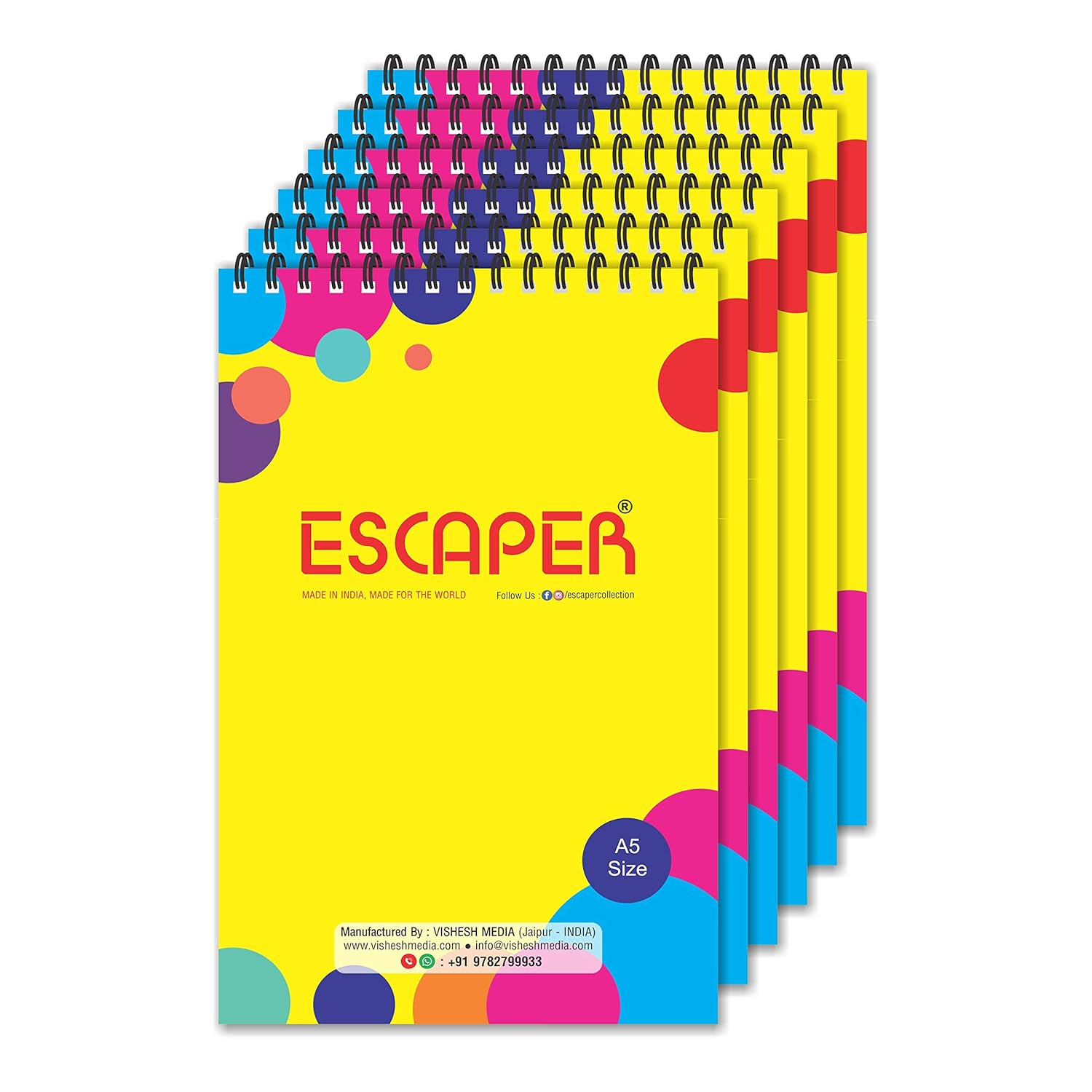 Notepads for Writing Notes – A5 Size, Pack of 6, 100 Ruled Pages, 80 GSM Paper, Notepads for Office, Small Notepad, Writing Pad, Notepads for Students, Notepads Small, Writing pads