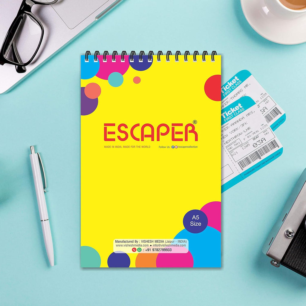 Notepads for Writing Notes – A5 Size, Pack of 6, 100 Ruled Pages, 80 GSM Paper, Notepads for Office, Small Notepad, Writing Pad, Notepads for Students, Notepads Small, Writing pads