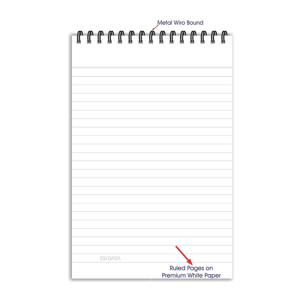 Notepads for Writing Notes – A5 Size, Pack of 6, 100 Ruled Pages, 80 GSM Paper, Notepads for Office, Small Notepad, Writing Pad, Notepads for Students, Notepads Small, Writing pads