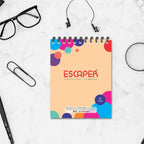 Mini Memopads– Pack of 6 Small Notepads, A6 Size (5.5 x 4.25 inches), 96 Ruled Pages Each, Metal Wiro Bound Writing Pads with 300 GSM Laminated Soft Cover
