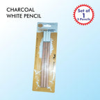 White Charcoal Pencil Set, Charcoal White Pencil for Sketch (Pack Of 3), Drawing and Art Professional Highlighting Pencils for Black Paper and Tinted Surfaces