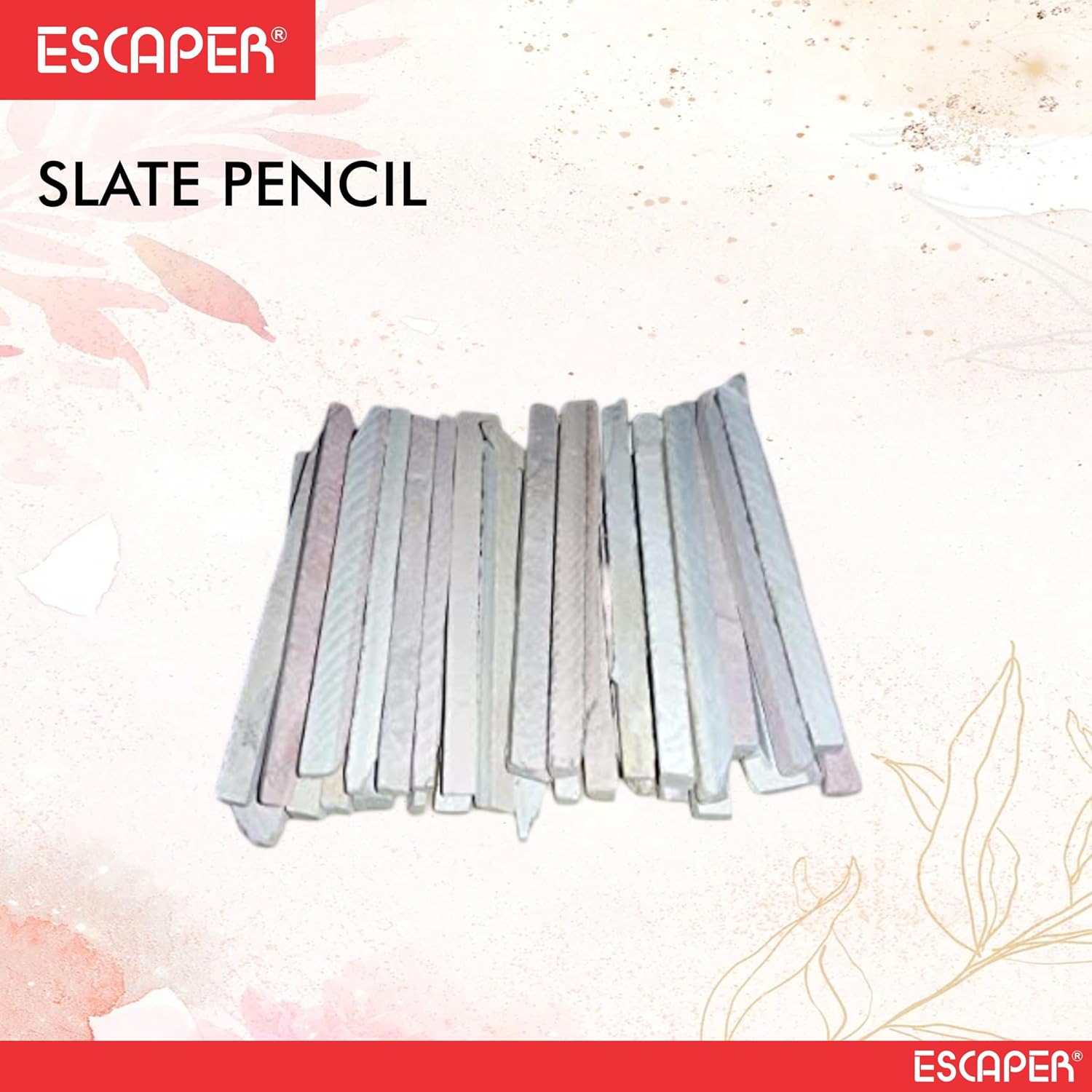 White Slate Pencil for Kids, Limestone Slate Pencil, Natural Baby Slate Pencils for Drawing & Writing, (Pack of 50) Eco-Friendly, Non-Toxic, Smooth Marking on Slate & Chalkboard