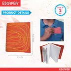 Red Bahi Khata Book Small Size 76 Ruled Pages (Pack Of 2-10 x 8.5 cm) Hard Thread Binding Pocket Notebook for Business and Personal Accounts