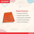 Red Bahi Khata Book Small Size 76 Ruled Pages (Pack Of 2-10 x 8.5 cm) Hard Thread Binding Pocket Notebook for Business and Personal Accounts