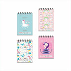 Unicorn Pocket Diary A7 Size (10.5 x 7.5 cm) – Pack of 12 Mini Notepads, 100 Ruled Pages, Designer Wiro-Bound Pocket Notebooks for Notes, Office, Kids, Men, Women, Girls (Unicorn)