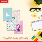 Unicorn Pocket Diary A7 Size (10.5 x 7.5 cm) – Pack of 12 Mini Notepads, 100 Ruled Pages, Designer Wiro-Bound Pocket Notebooks for Notes, Office, Kids, Men, Women, Girls (Unicorn)