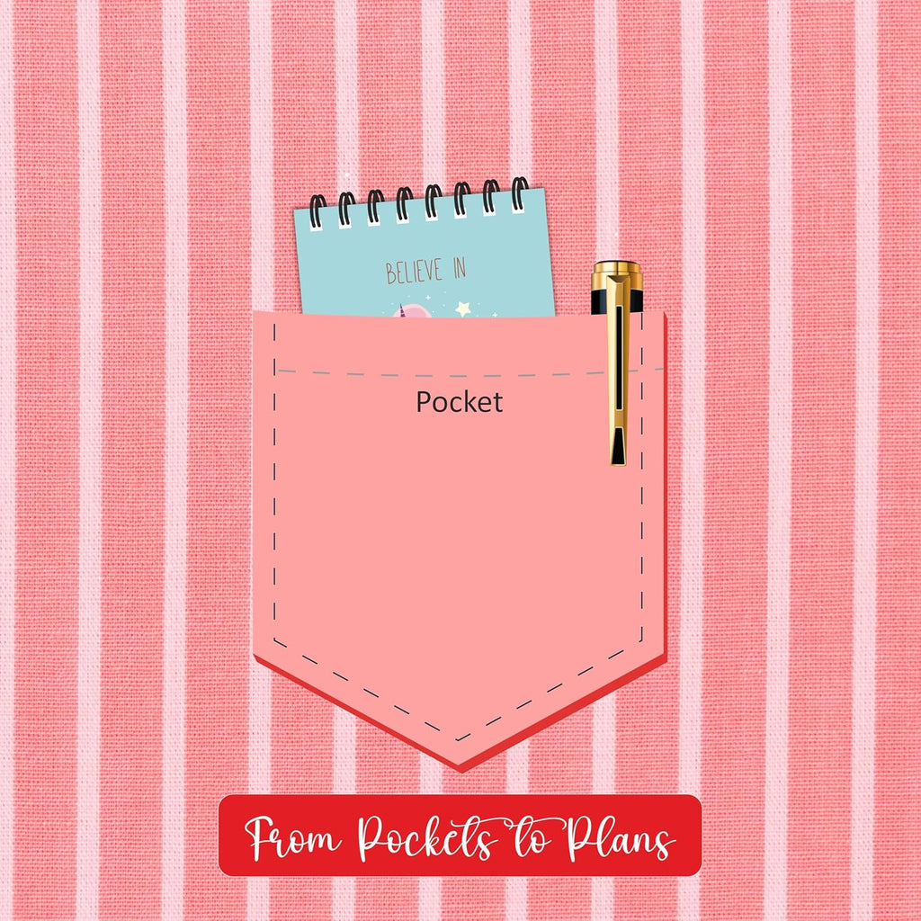 Unicorn Pocket Diary A7 Size (10.5 x 7.5 cm) – Pack of 12 Mini Notepads, 100 Ruled Pages, Designer Wiro-Bound Pocket Notebooks for Notes, Office, Kids, Men, Women, Girls (Unicorn)