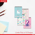 Unicorn Pocket Diary A7 Size (10.5 x 7.5 cm) – Pack of 12 Mini Notepads, 100 Ruled Pages, Designer Wiro-Bound Pocket Notebooks for Notes, Office, Kids, Men, Women, Girls (Unicorn)