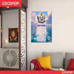 Jhulelal Ji Ki Aarti Poster for Mandir and Home, 12x18 Inch 300 GSM Paper, Laminated, Self Adhesive, God Arti Poster for Wall, Decor Mandir, Pooja Room, Home Temple
