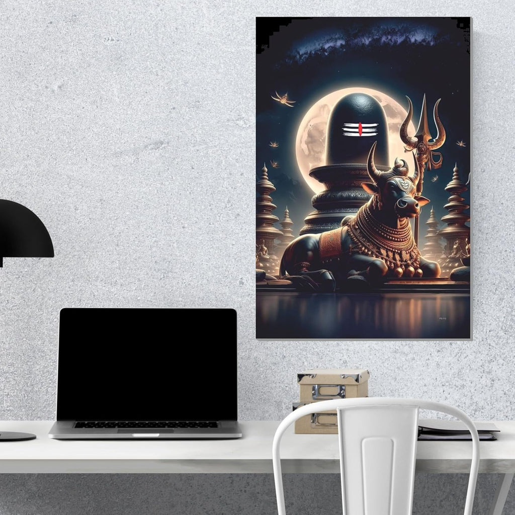 Lord Shiva Posters, (12 x 18 Inch), 300 GSM Paper, Laminated, Self Adhesive Back, Perfect For Home Decor, Living Room, Pooja Room, Wall Decor, Gift