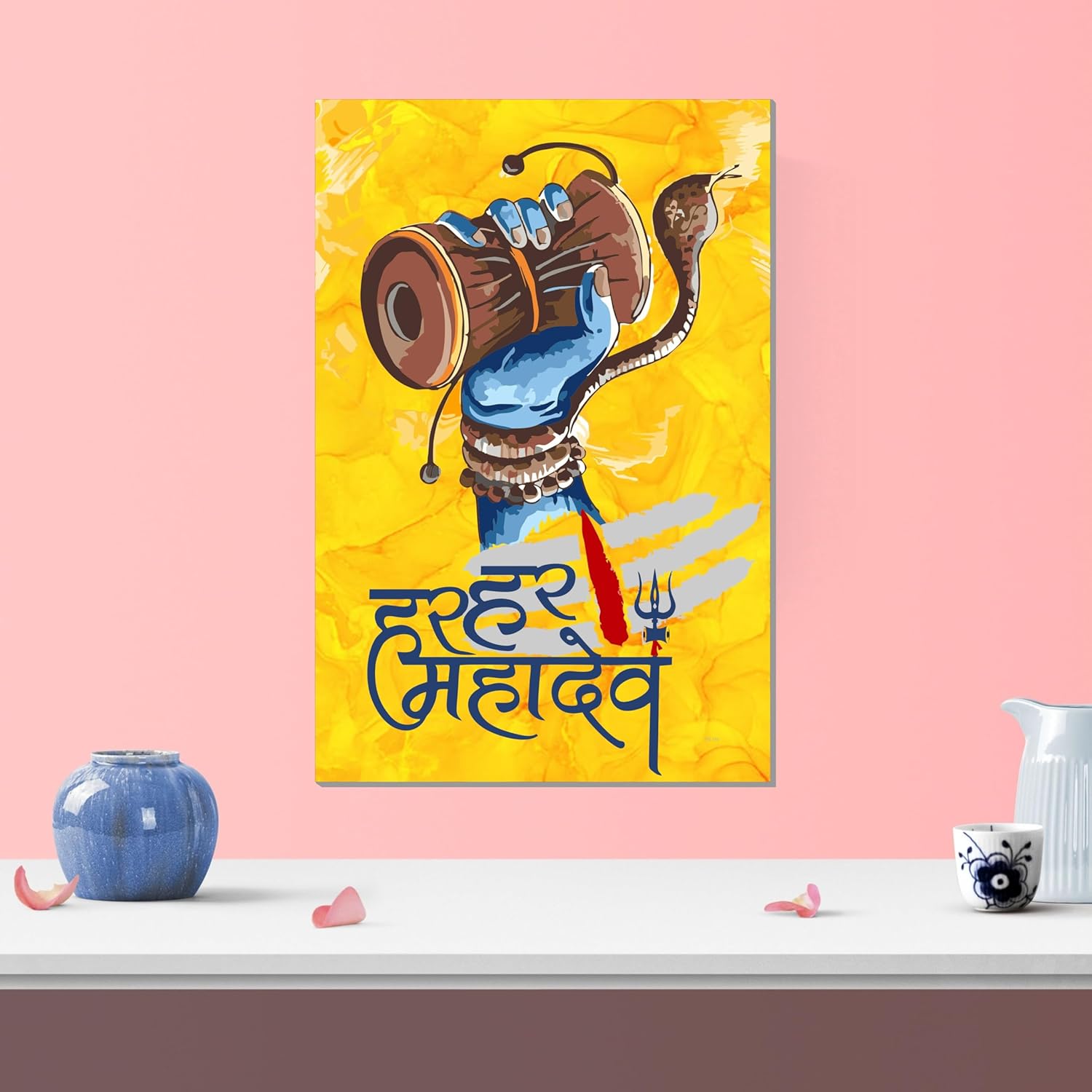 Lord Shiva Posters, (12 x 18 Inch), 300 GSM Paper, Laminated, Self Adhesive Back, Perfect For Home Decor, Living Room, Pooja Room, Wall Decor, Gift