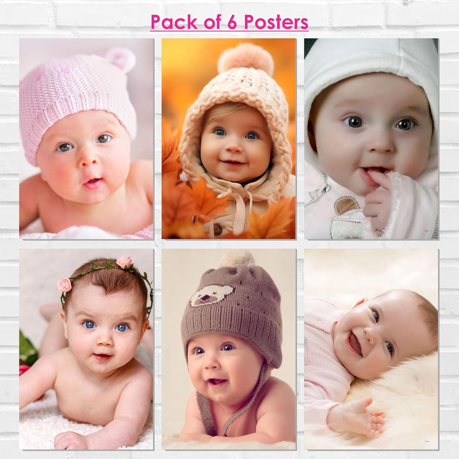 Cute Baby Poster for Pregnant Women (12 x 18 inch) 300 GSM Paper, Laminated Self Adhesive Back, Baby Pictures, Wall Art Posters for Bedroom, Home Decor, Living Room
