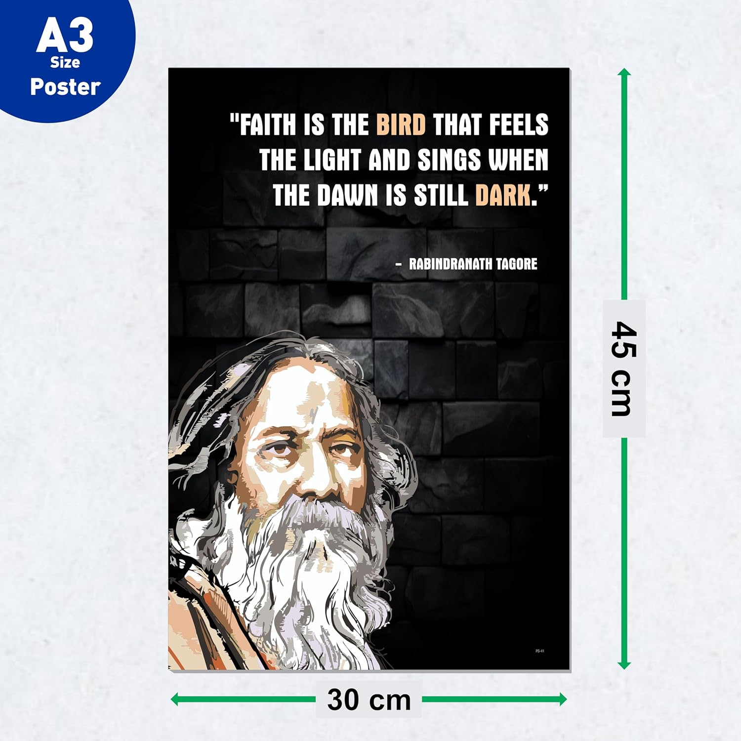 Motivational Wall Posters Unframed (12 x 18, 300 GSM - Pack of 6 Posters), Famous Quotes Wall Art for Room Decoration, Inspirational Quotes Poster