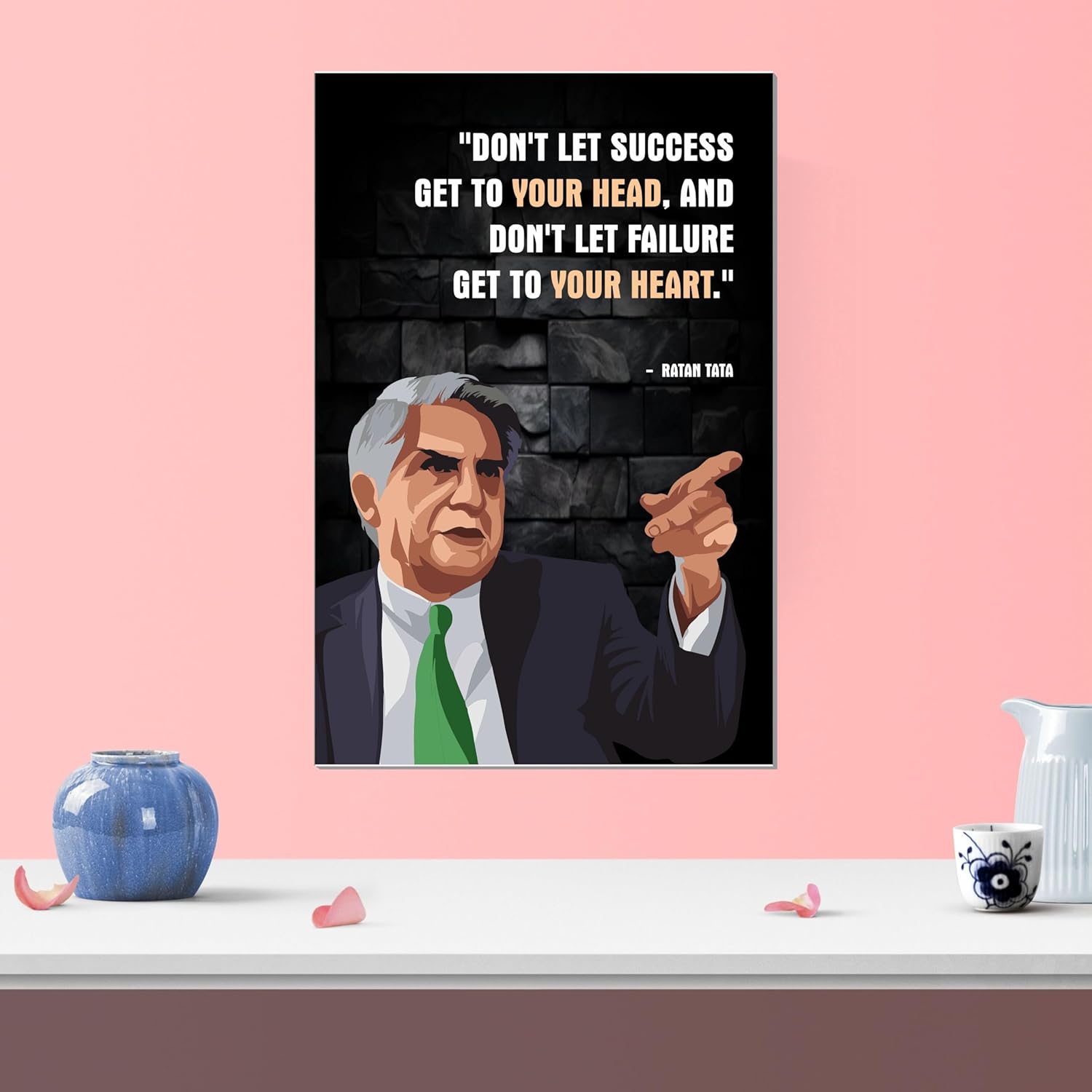 Motivational Wall Posters Unframed (12 x 18, 300 GSM - Pack of 6 Posters), Famous Quotes Wall Art for Room Decoration, Inspirational Quotes Poster