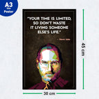Motivational Posters & Inspirational Slogan (12 x 18 Inch), 300 GSM Paper, Laminated, Self Adhesive Back, Famous Quotes Wall Art, Perfect For Home Decor, Living Room, Wall Decor, Gift