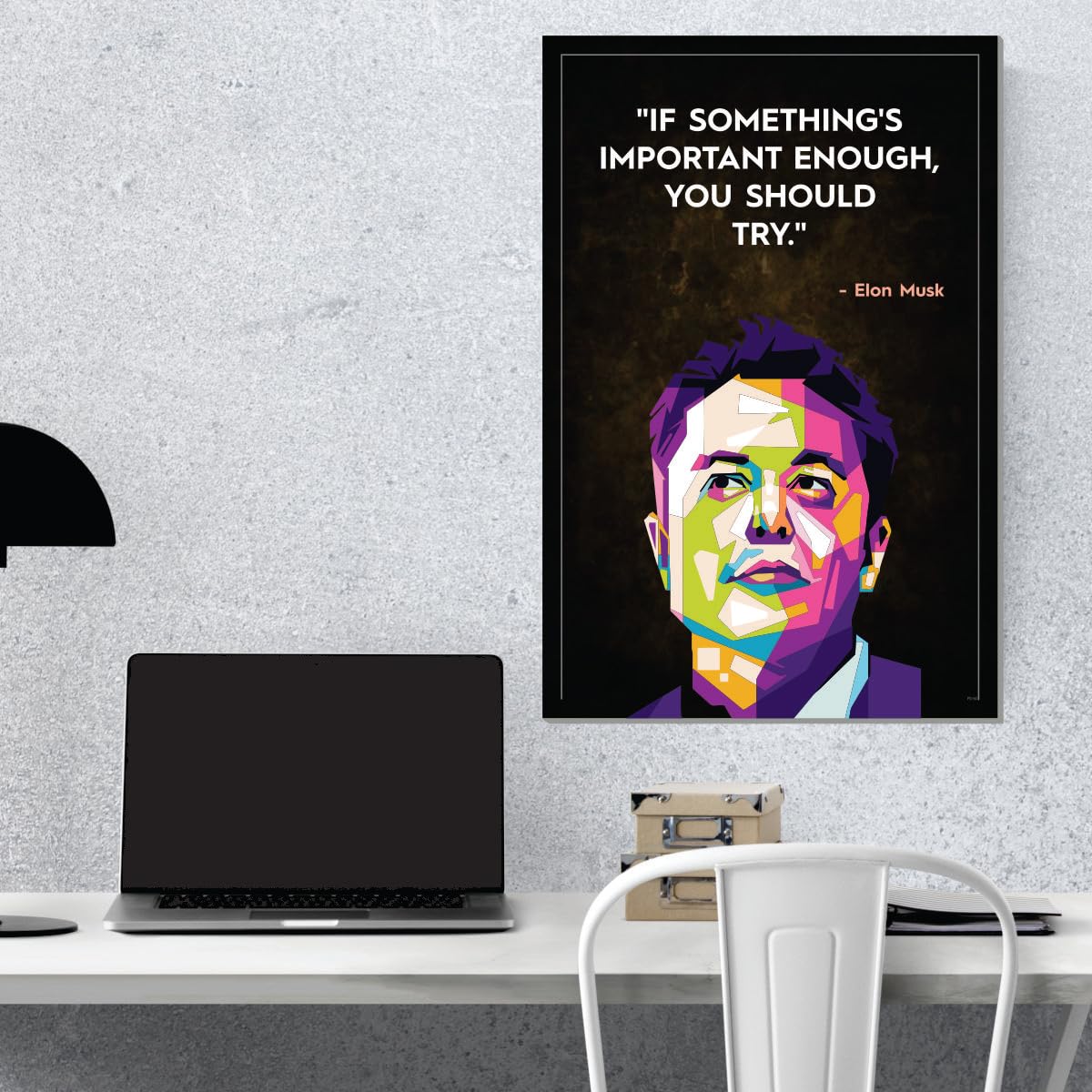 Motivational Posters & Inspirational Slogan (12 x 18 Inch), 300 GSM Paper, Laminated, Self Adhesive Back, Famous Quotes Wall Art, Perfect For Home Decor, Living Room, Wall Decor, Gift