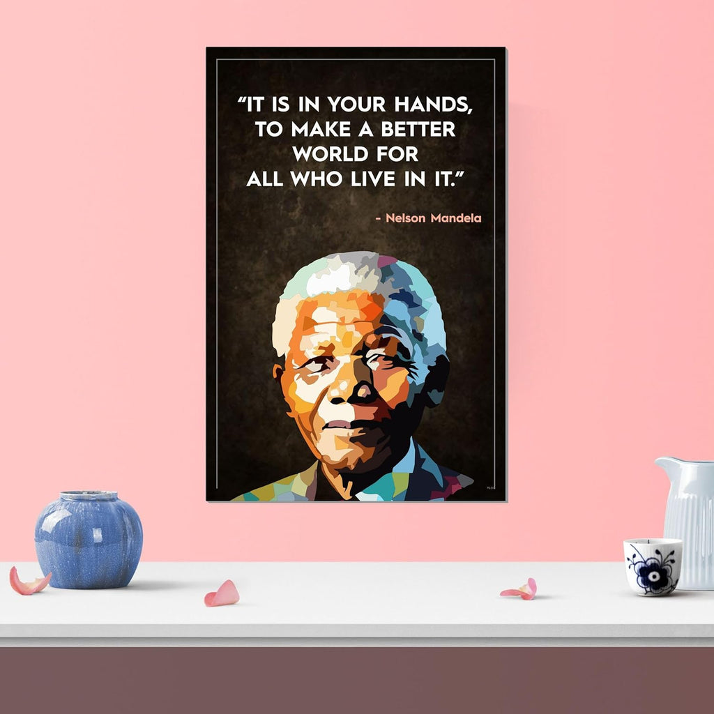 Motivational Posters & Inspirational Slogan (12 x 18 Inch), 300 GSM Paper, Laminated, Self Adhesive Back, Famous Quotes Wall Art, Perfect For Home Decor, Living Room, Wall Decor, Gift