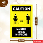 COVID Safety Awareness Posters, Laminated, 12 x 18 Inch (Pack Of 6) Required Social Distancing and Hygiene Instructions Poster For Offices, Hospitals, Schools, Factories