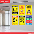 COVID Safety Awareness Posters, Laminated, 12 x 18 Inch (Pack Of 6) Required Social Distancing and Hygiene Instructions Poster For Offices, Hospitals, Schools, Factories