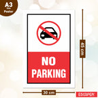 Safety & Instruction Poster (Pack Of 6) Laminated Self-Adhesive Signs (12x18 inch) for Home, Office, Industry, Hospital & Public Places – No Parking, Do Not Spit, Keep Silence, Danger 440 Volts, CCTV, Use Dustbin