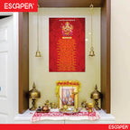Gayatri Devi Aarti Poster for Mandir and Home, 12x18 Inch 300 GSM Paper, Laminated, Self Adhesive, God Arti Poster for Wall, Decor Mandir, Pooja Room, Home Temple