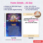 Om Jai Jagdish Hare Aarti Poster for Mandir and Home, 12x18 Inch 300 GSM Paper, Laminated, Self Adhesive, God Arti Poster for Wall, Decor Mandir, Pooja Room, Home Temple