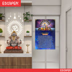 Om Jai Jagdish Hare Aarti Poster for Mandir and Home, 12x18 Inch 300 GSM Paper, Laminated, Self Adhesive, God Arti Poster for Wall, Decor Mandir, Pooja Room, Home Temple