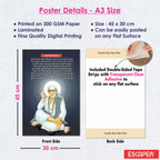 Sai Baba Aarti Poster for Mandir and Home, 12x18 Inch 300 GSM Paper, Laminated, Self Adhesive, God Arti Poster for Wall, Decor Mandir, Pooja Room, Home Temple