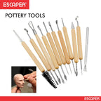 11-Piece Pottery Tools Kit for Clay Pottery, Double-Ended Professional Pottery Tools Set for Sculpting, Carving & Ceramic Art, Craft Tools for Beginners & Artists