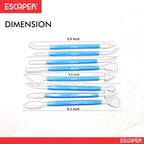 Plastic Pottery Tools Set of 8, Double-Ended Clay Modelling & Sculpting Tools, (14–16 cm Each), Pottery Tool Kit Plastic for Artists, Kids, Craft, Cake & Fondant Decorating