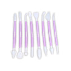 Plastic Pottery Tools Set of 8, Double-Ended Clay Modelling & Sculpting Tools, (14–16 cm Each), Pottery Tool Kit Plastic for Artists, Kids, Craft, Cake & Fondant Decorating