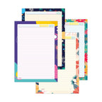 A4 Designer Paper Sheets – One Side Ruled – 90 GSM Project Paper for School Assignments, Craft Work, Art Projects & Office Use