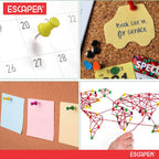 Multicolor Push Pins, Board Pins, Thumb Pins (Pack Of 50), Tacks for Notice, Cork Board, Bulletin & Display Board, Ideal for Office, Home, School, DIY & Kids
