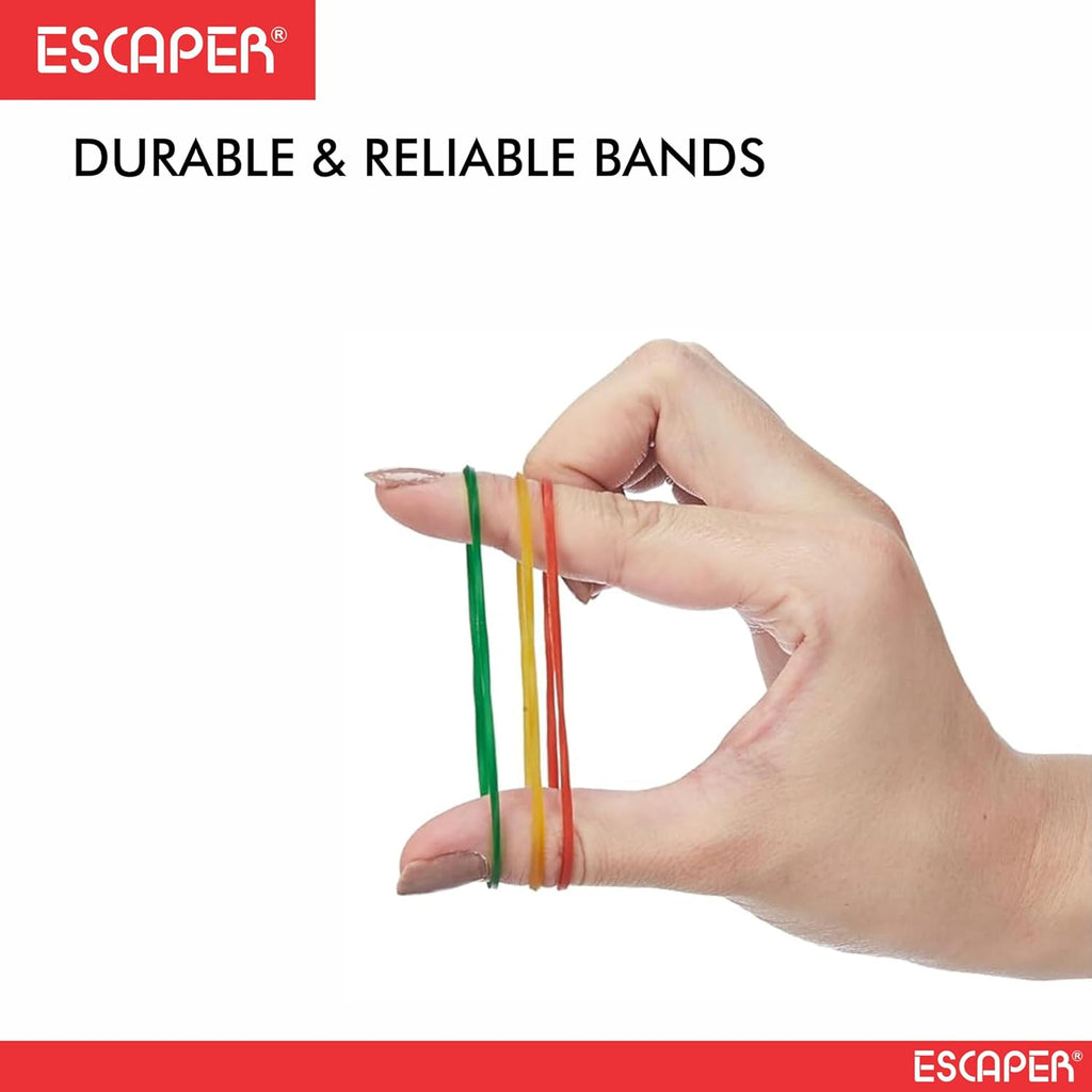 3" Inches Rubber Bands For Office use, Home & Kitchen, packing office stationery Assorted elastic stretchable Rubber Bands