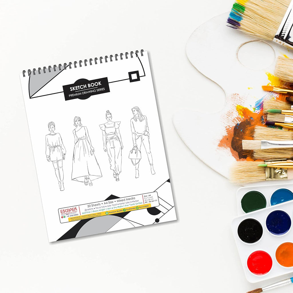 Fashion Sketch Book - A4 Size,50 Sheets (100 Pages) of Professional Artist Paper for Your Creative Endeavors