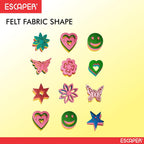 Assorted Felt Shapes for Craft, Precut Felt Butterflies, Stars, Hearts Flowers & Many Shapes, Colorful Felt Shapes for Craft, Card Making, Applique & DIY Decoration Projects