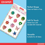 Assorted Felt Shapes for Craft, Precut Felt Butterflies, Stars, Hearts Flowers & Many Shapes, Colorful Felt Shapes for Craft, Card Making, Applique & DIY Decoration Projects