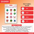 Assorted Felt Shapes for Craft, Precut Felt Butterflies, Stars, Hearts Flowers & Many Shapes, Colorful Felt Shapes for Craft, Card Making, Applique & DIY Decoration Projects