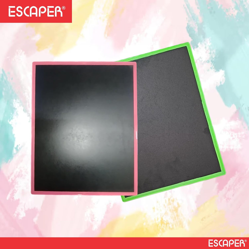 Assorted Double Sided Black Slate Board for Kids Reusable Writing and Drawing, Preschool Learning, Lightweight, Durable, Easy to Clean