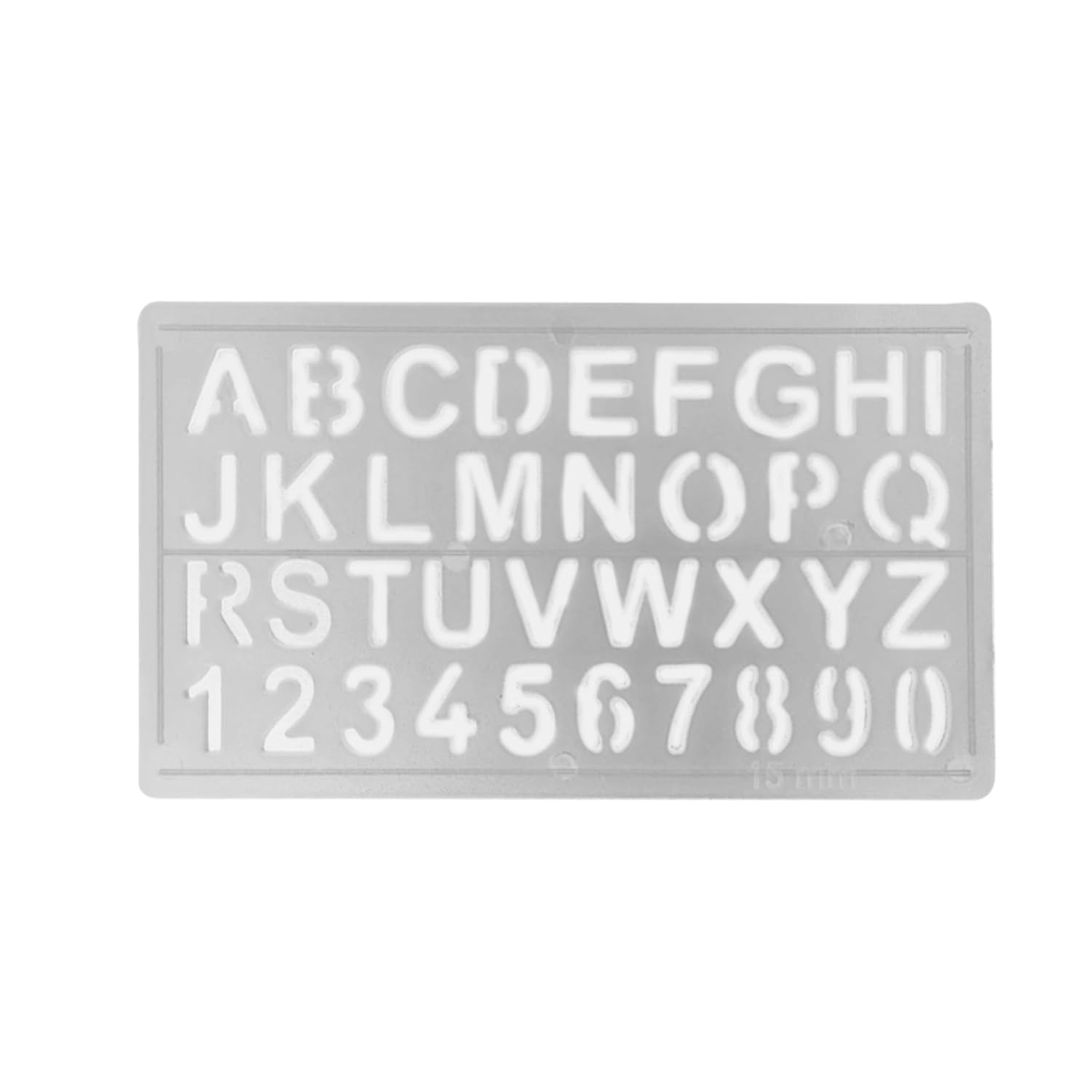 Plastic English Letter Stencil Set for Kids & Students, (15mm) Stencils Alphabets English, Numbers 0–9, Flexible Reusable Stencil Alphabet for Art, Craft, and Learning