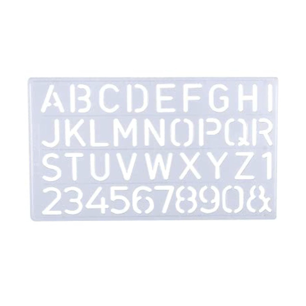 Plastic English Letter Stencil Set for Kids & Students (25mm),Stencils Alphabets English, Numbers 0–9, Flexible Reusable Stencil Alphabet for Art, Craft, and Learning