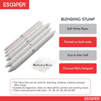 Blending Stumps for Drawing, (Set of 1 to 6 Size) Paper Stumps for Art and Craft, Sketching and Shading, Stumps Craft Set for Artists, Ideal with Charcoal, Graphite and Pastels