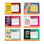 I can I will Motivational Desk & Office Table Calendar 2025 with Quotes 12 Monthly Pages with Thick Paper Twin-Wire Binding Table Calendar 2025 (A5 Size, 8.5" x 5.5")