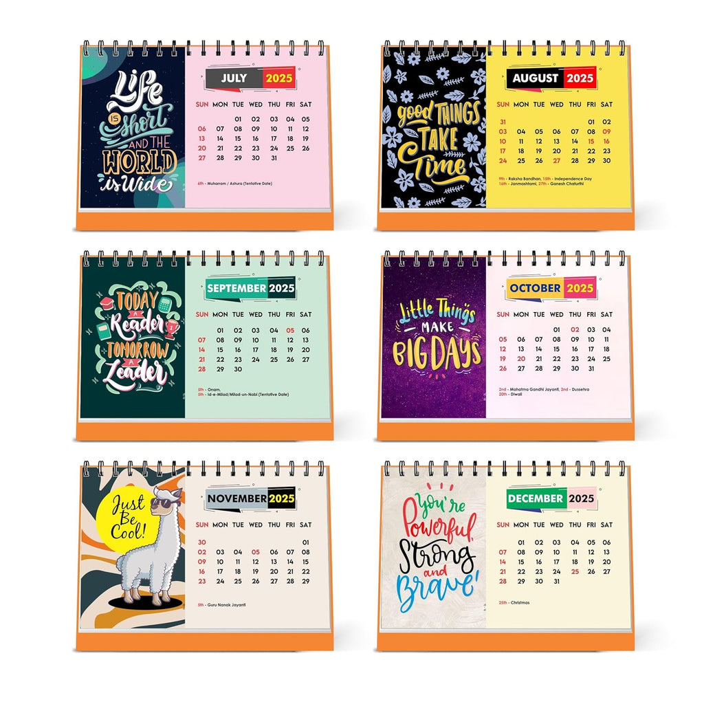 You are Strong 2025 Motivational Desk Calendar with Inspirational Quotes - A5 Size, Twin-Wire Binding, 12 Monthly Pages