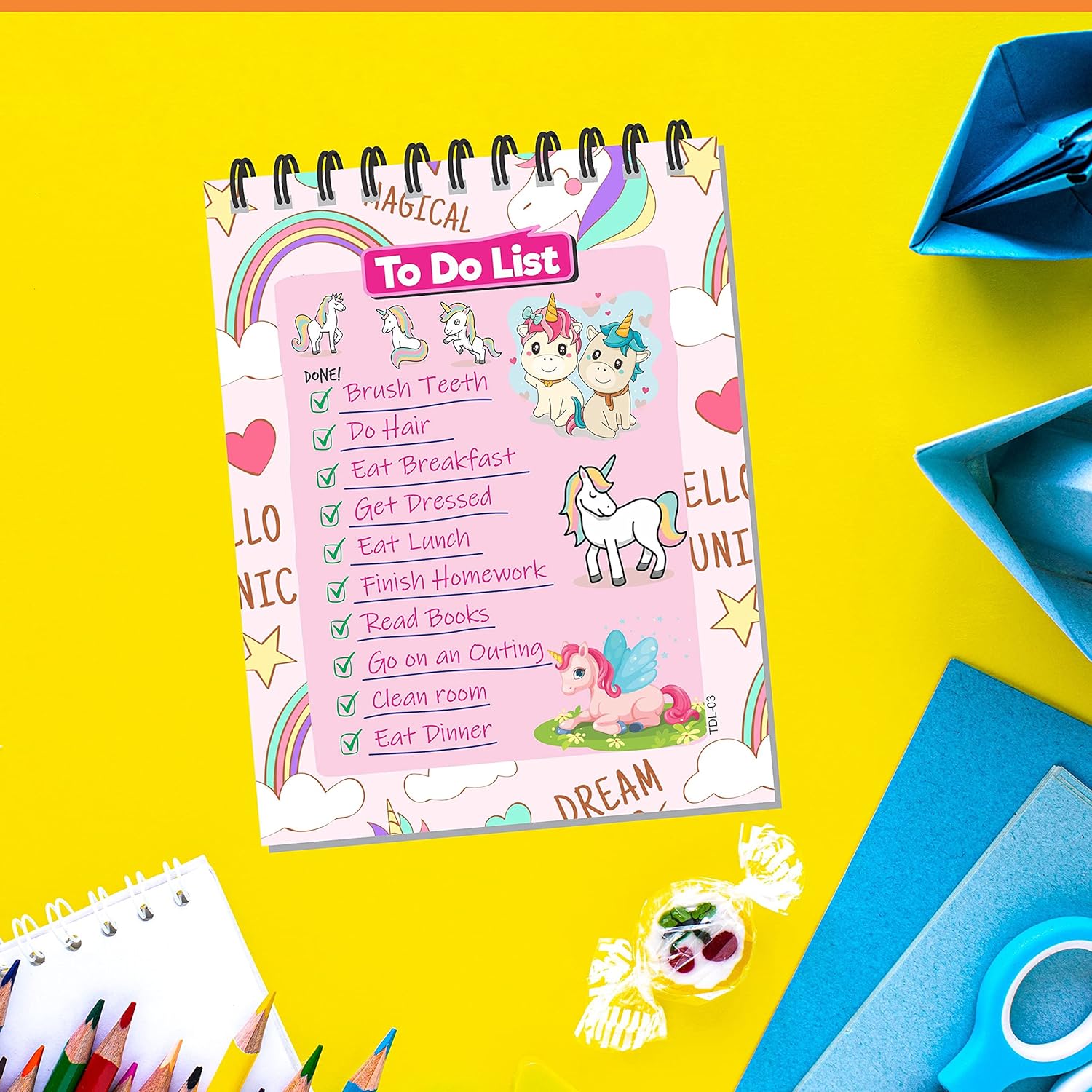 Magical Unicorn Themed Activity To-Do List Planner that Sparks Organization and Encourages Productivity