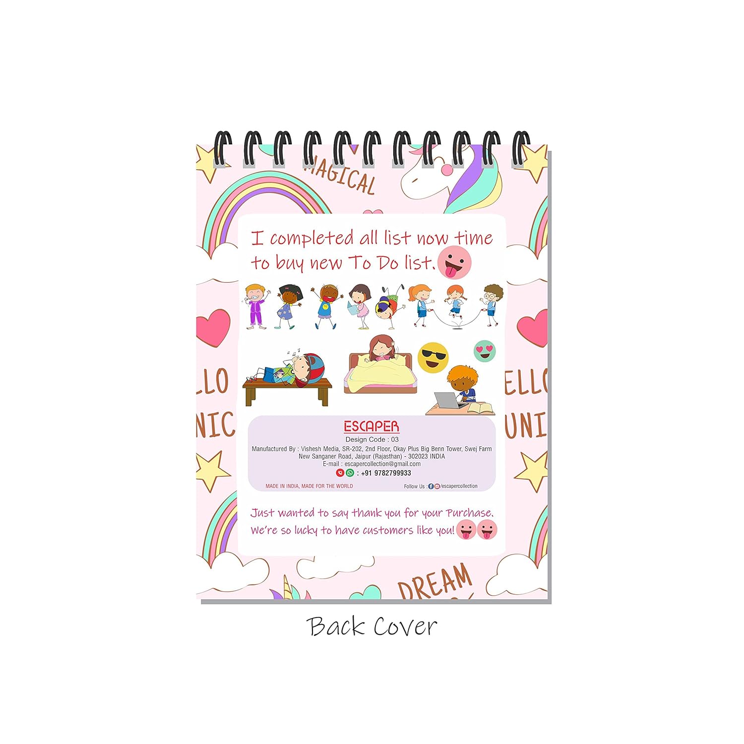 Magical Unicorn Themed Activity To-Do List Planner that Sparks Organization and Encourages Productivity