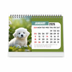 Cute Puppies 2026 Desk Calendar, A5 Size Puppy Desktop Calendar, Puppy Lover Gift, 16-Page Desk Calendar with Holidays & To-Do List, New Year Gift, Dogs Calendar 2026