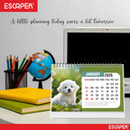 Cute Puppies 2026 Desk Calendar, A5 Size Puppy Desktop Calendar, Puppy Lover Gift, 16-Page Desk Calendar with Holidays & To-Do List, New Year Gift, Dogs Calendar 2026